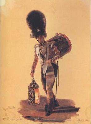 Alexandre-Jean Dubois British Infantry Night Rounds Drummer William Cann Scots Fusilier Guards (mk25) Spain oil painting art